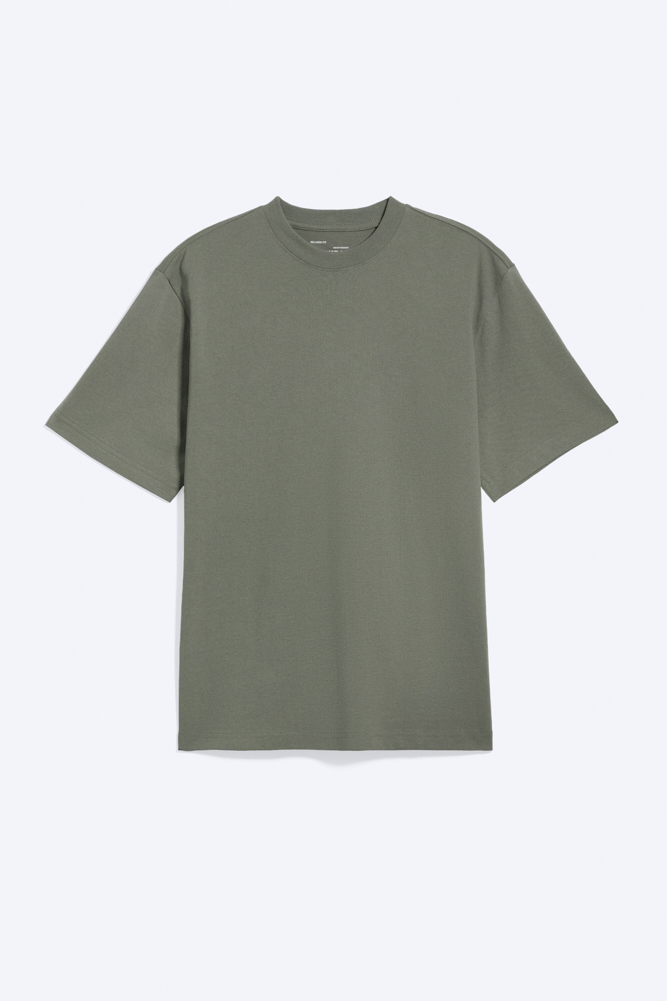 Helles, staubiges Khakigrün - Locker geschnittenes T-Shirt - 3