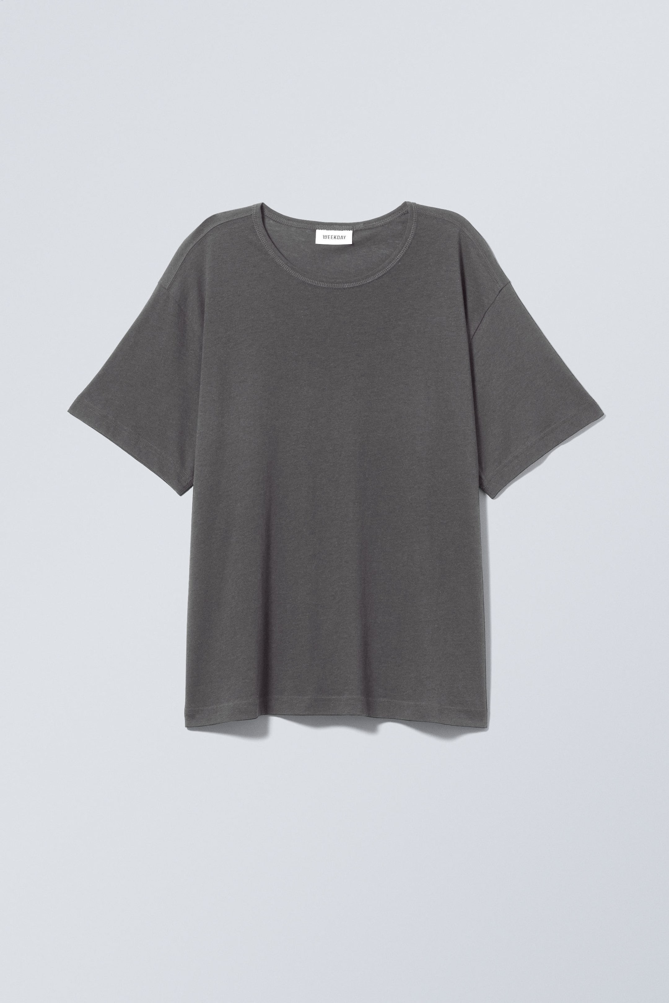 Dark Grey - Boxy Relaxed T-shirt - 0