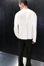White - Lucky Skeleton - Oversized Longsleeve mit Grafikprint - 0