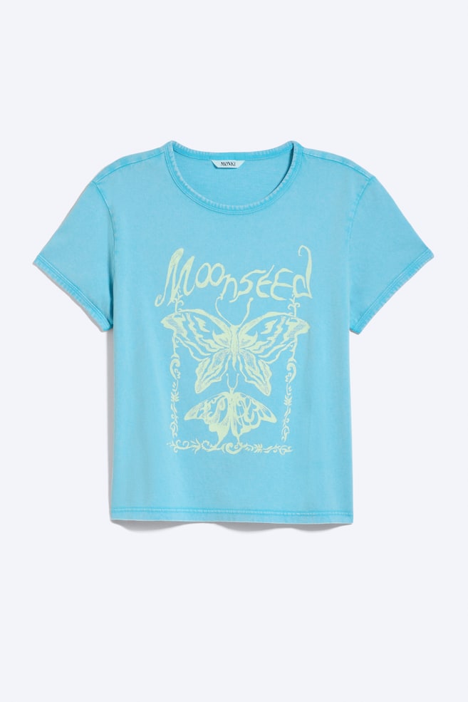 ROSABEL PRINTED BABY TEE - Turquesa - Mariposa - 1