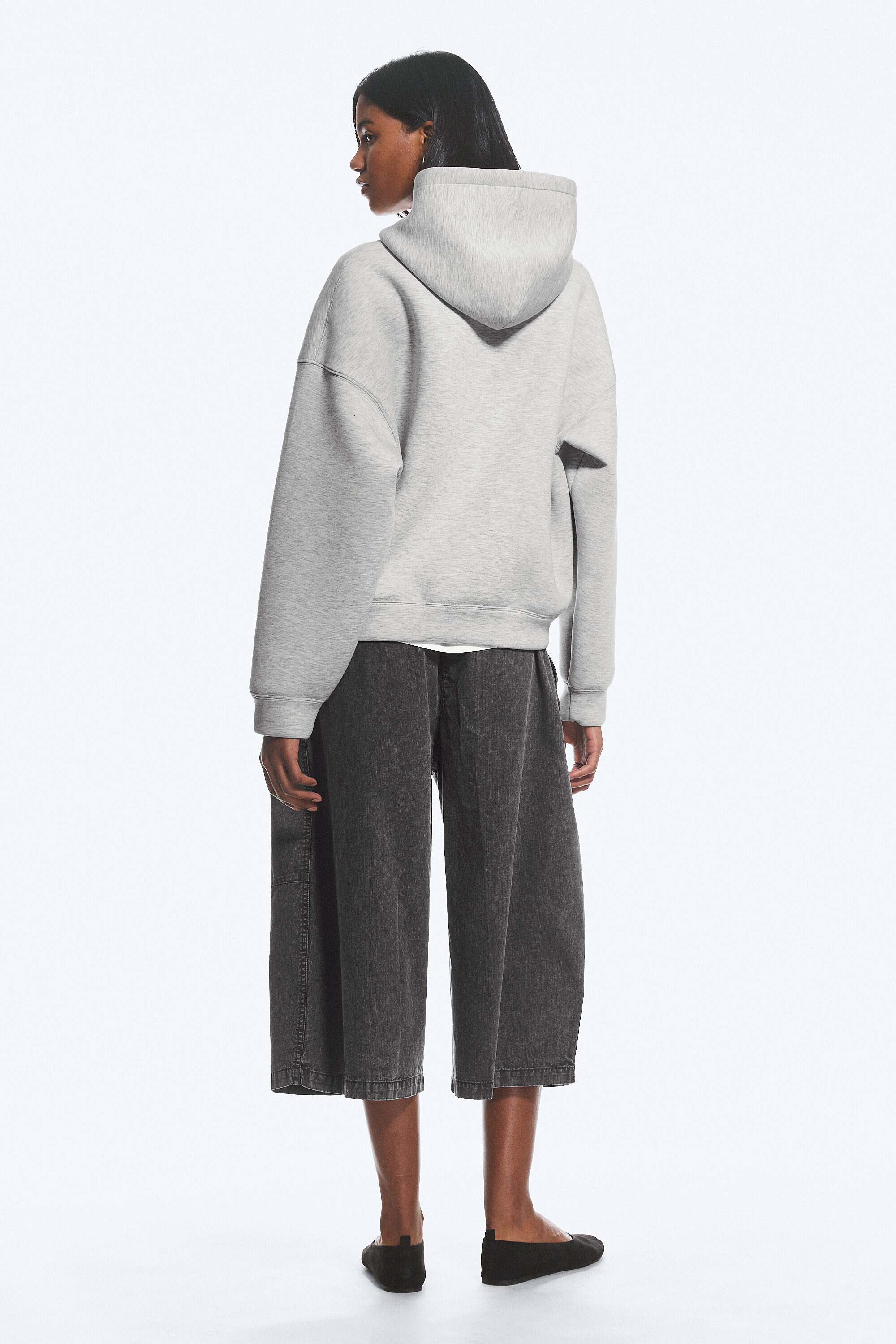 oversized scuba zip-hoodie - Grey Melange | Weekday WW
