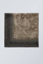 Staubiges Braun - Bedrucktes Bandana-Tuch - 1