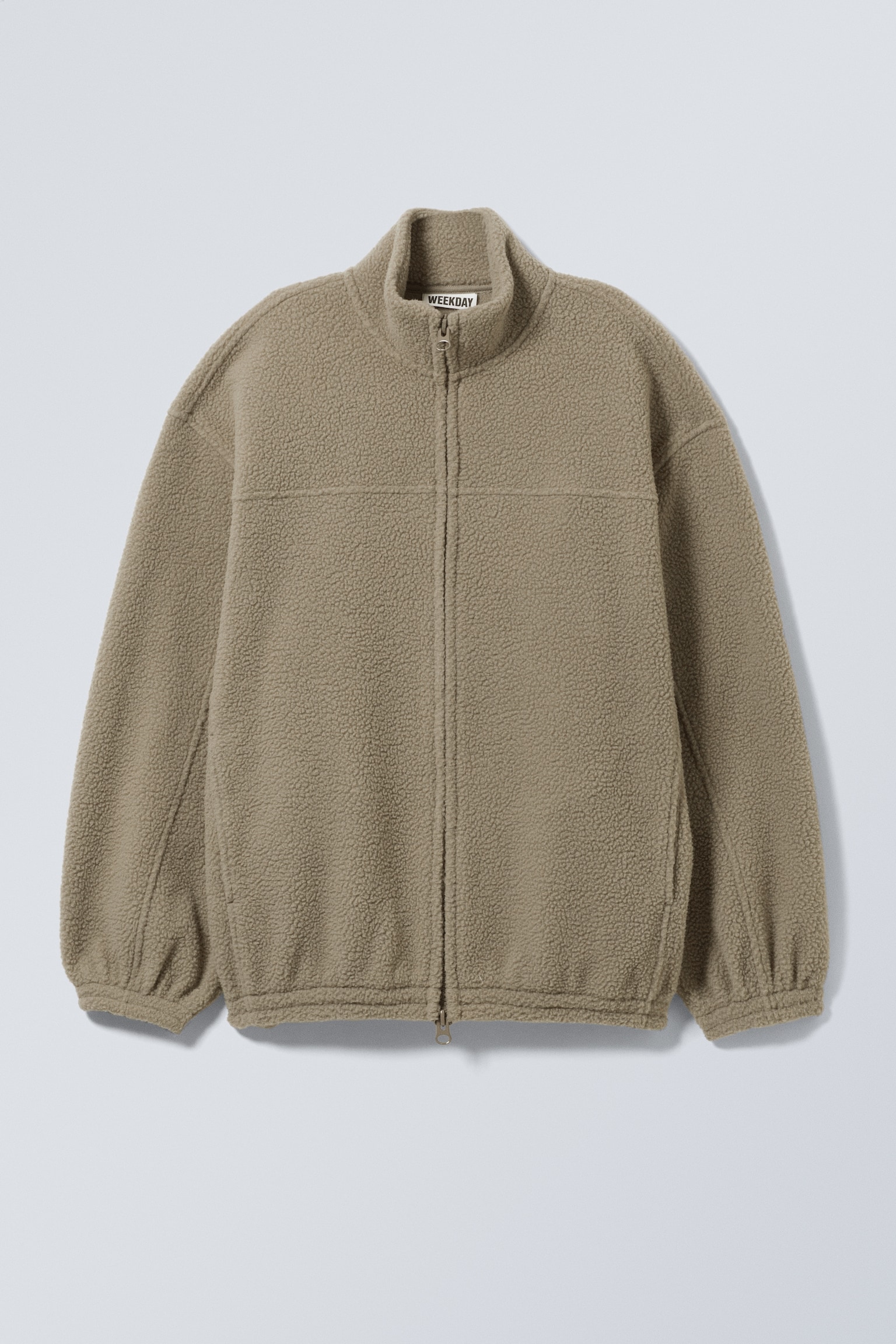 Fleece Zip Jacket - Dusty Mole/Dark Grey Melange/Dark Green