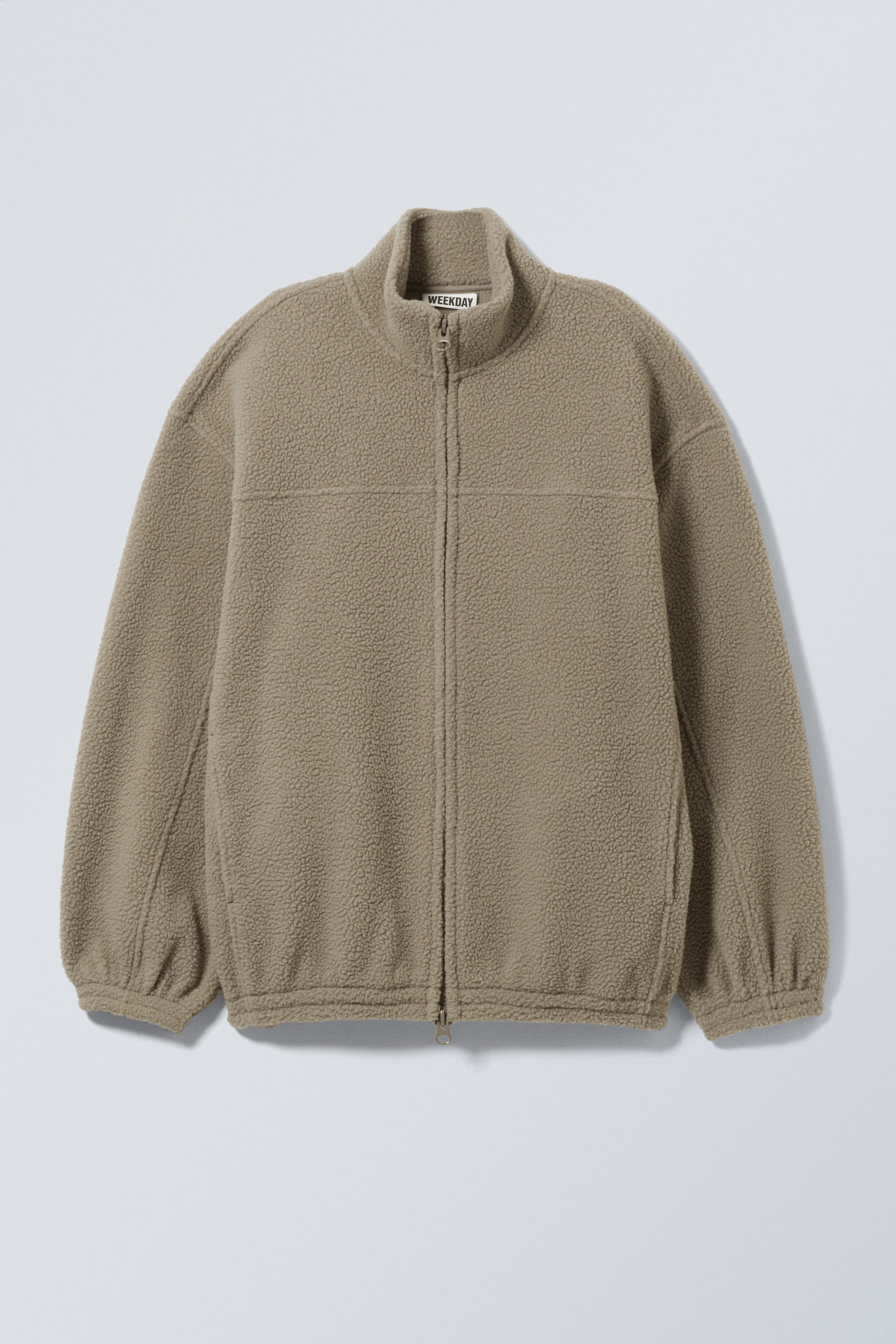 Staubiges Maulwurfsgrau - Fleecejacke mit Reißverschluss - 1