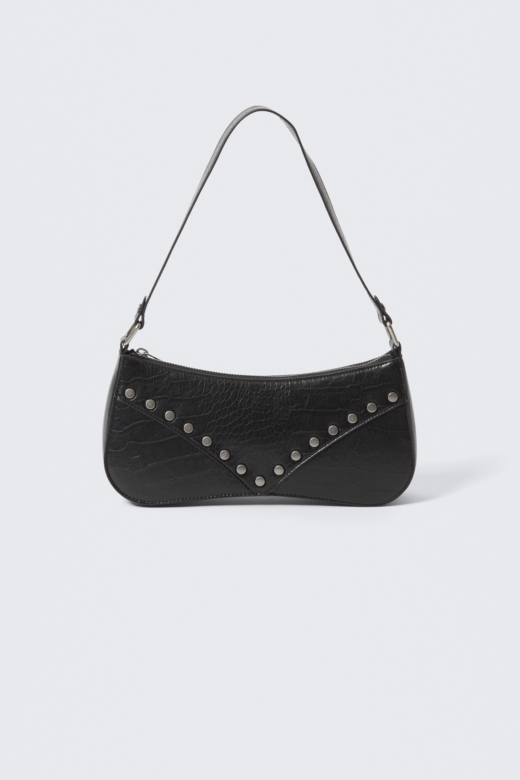【Old Folk House】Studs Shoulder Bag studded faux leather shoulder bag - Black | Monki WW