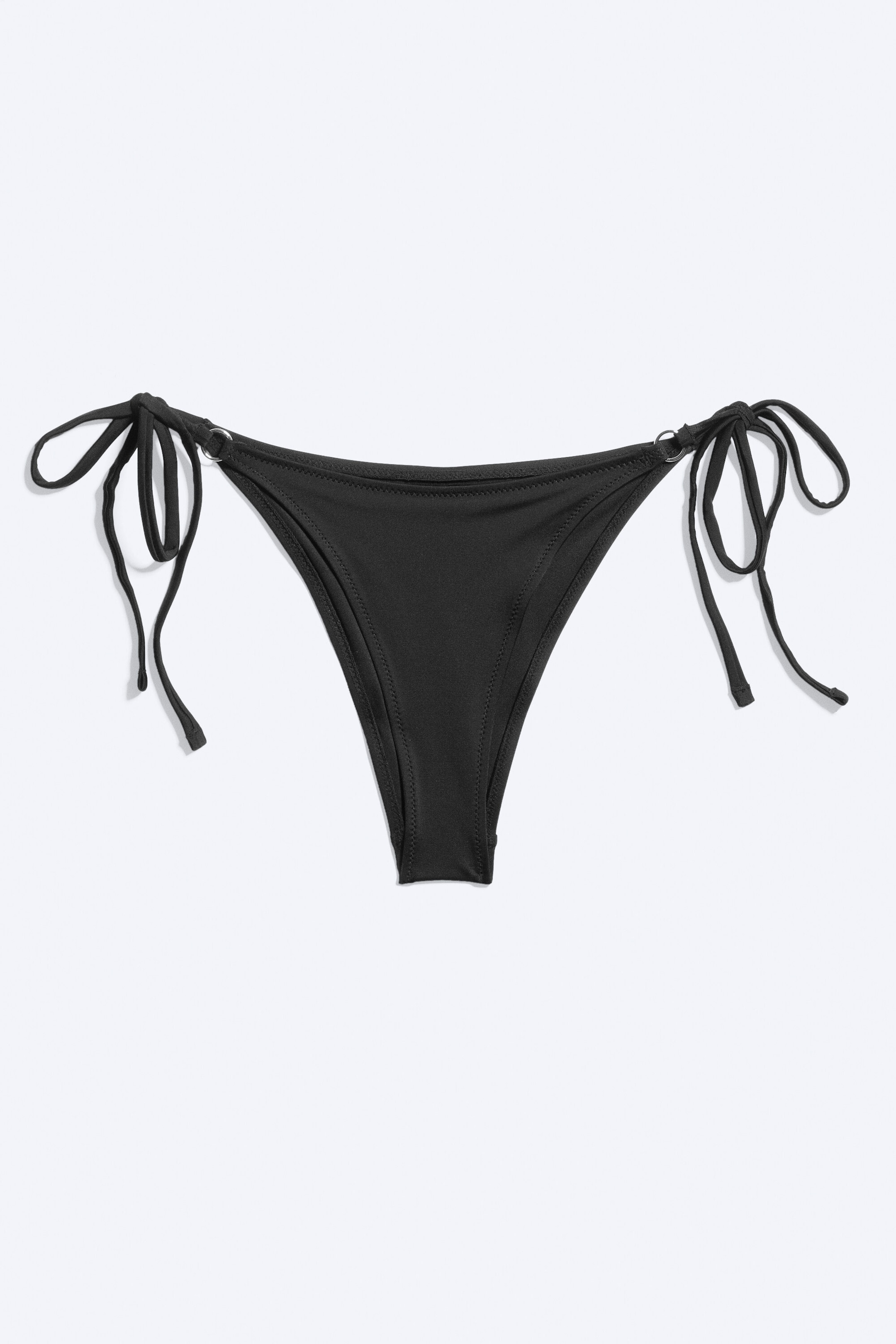 Black - Tie bikini bottom - 0