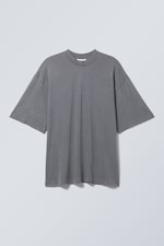 Washed Dusty Blue - Soft Oversized T-shirt - 0