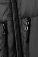 Black - Hooded Recycled Down Puffer Jacket - 1