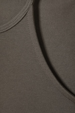 Dark grey - HALTERNECK SHORT SLEEVE TOP - 1