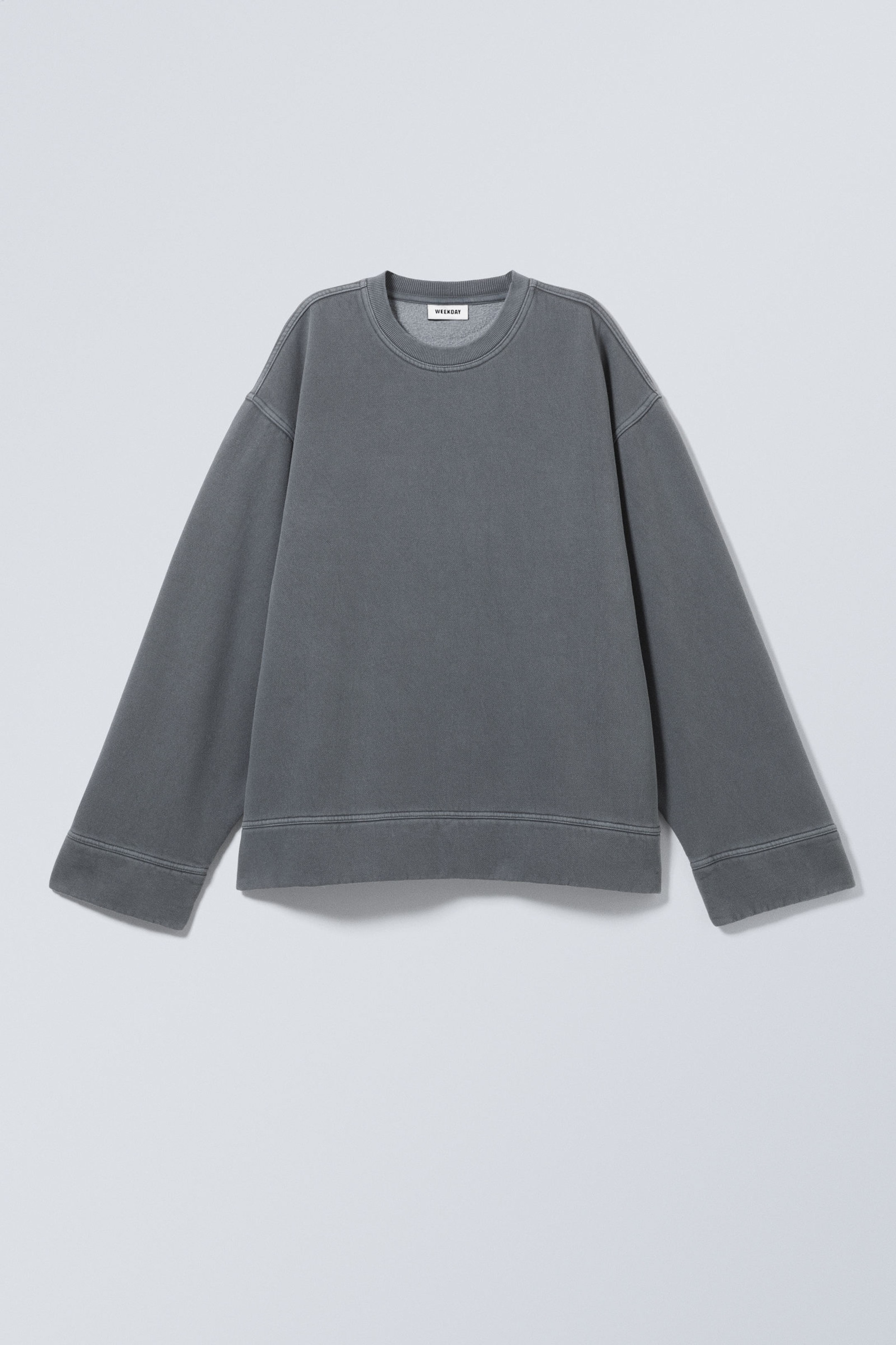 Tvättad blå/grå - Tung Oversized Sweatshirt - 0