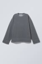 Tvättad blå/grå - Tung Oversized Sweatshirt - 0