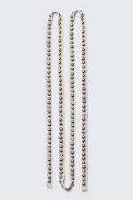 Beige - Studded Linen-Blend Choker Necklace - 2