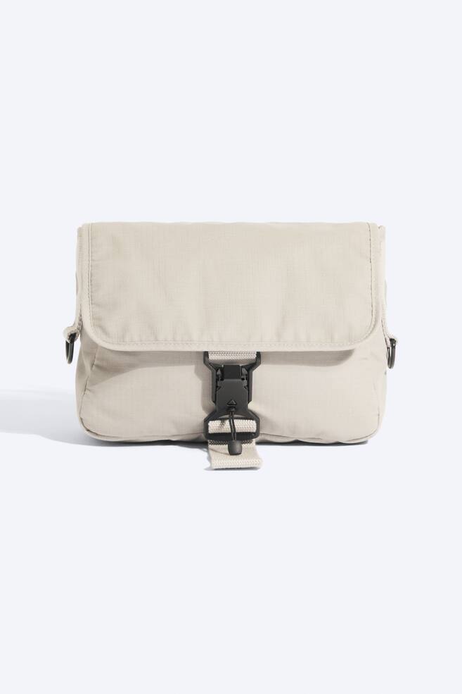 Bolso bandolera tipo mensajero - Topo claro/Negro antracita - 1