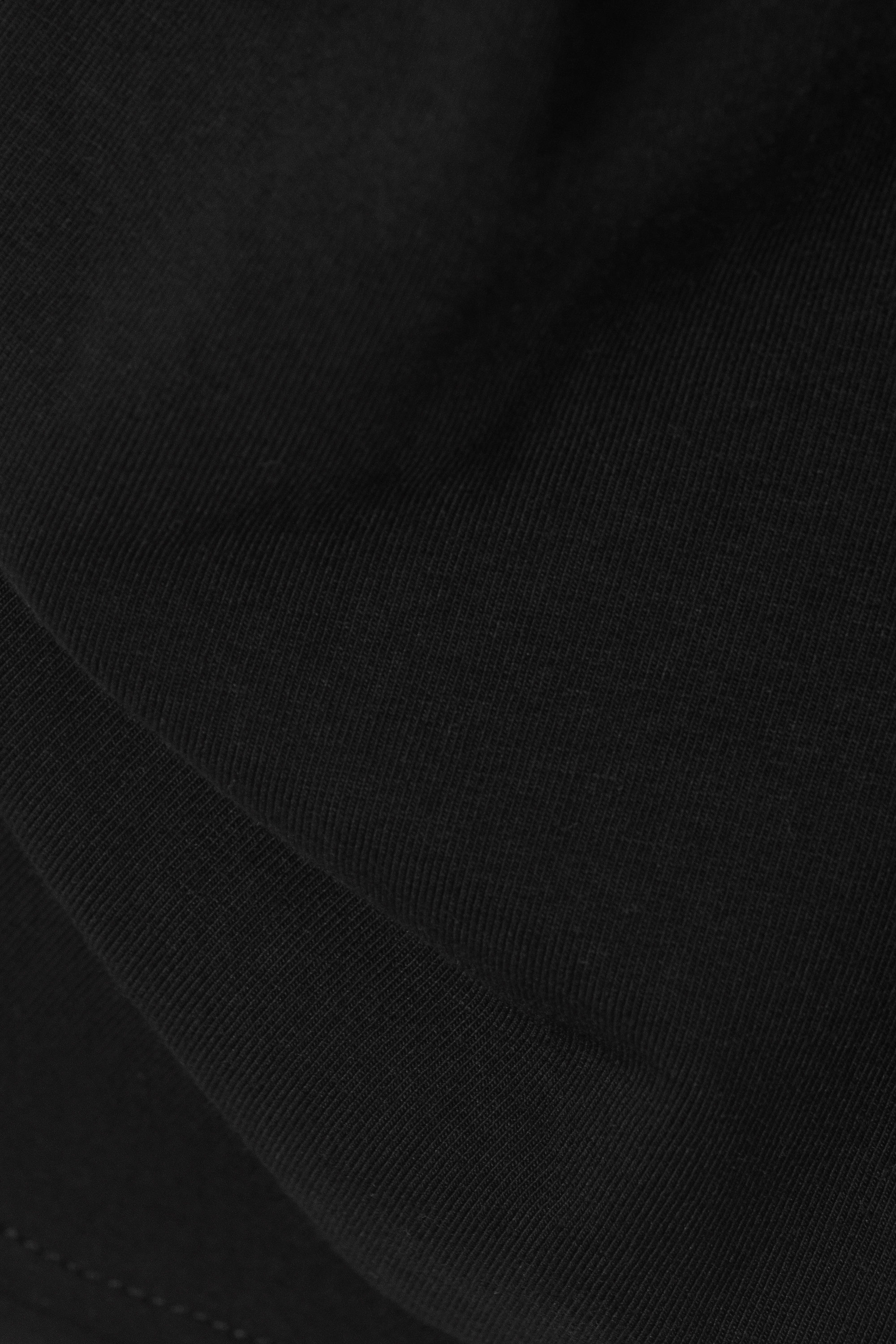 Black - DRAPED FITTED T-SHIRT - 2