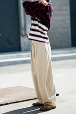 Dusty Beige - Barrel Pull-on Trousers - 4