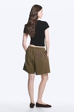 Mörk Mullvad - Pull-on-shorts i Jersey med Ledig Passform - 2