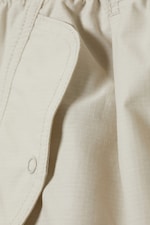 Lys beige - Løs plissert fallskjermbukse - 9