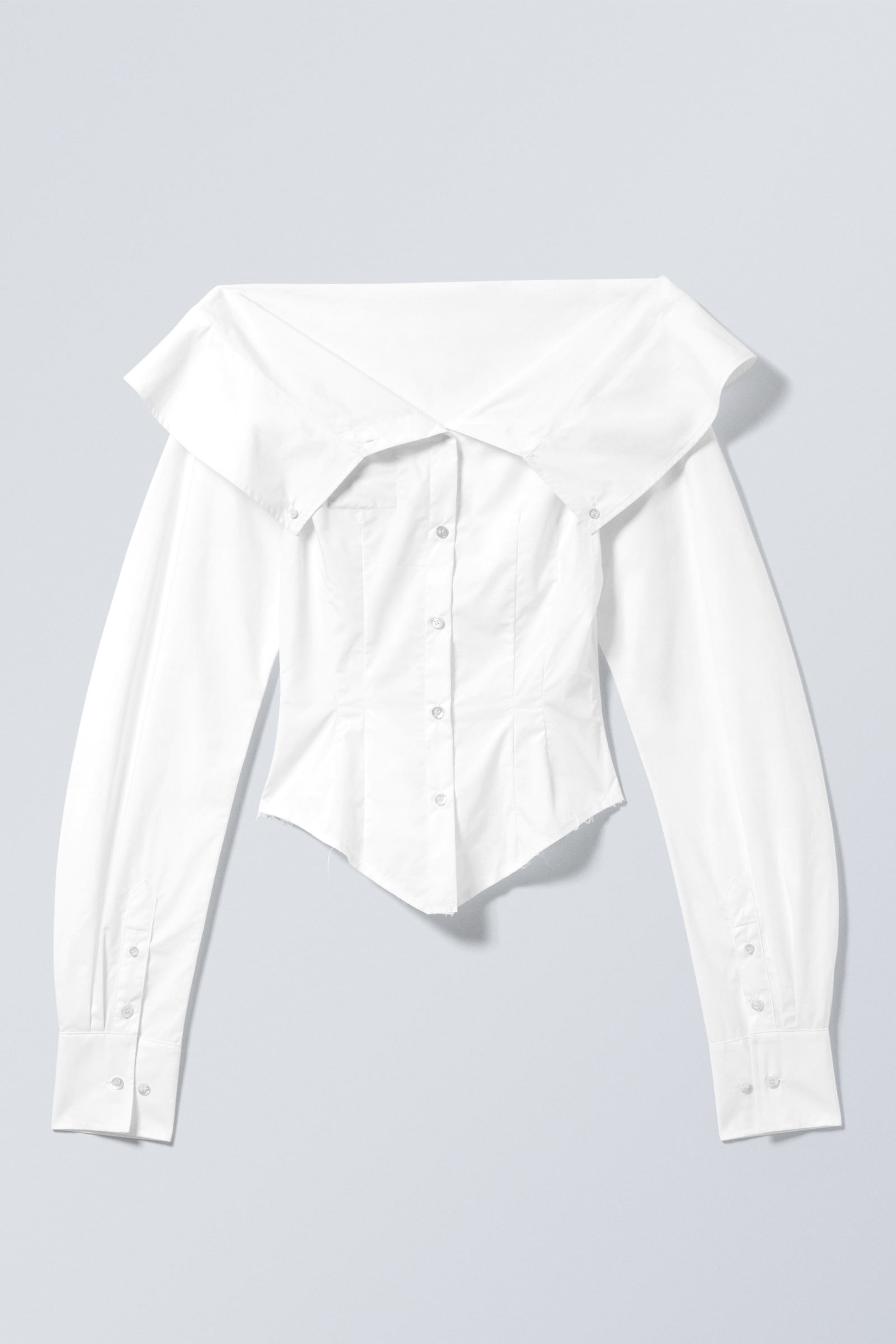 Wit - Scupturaal back-to-front overhemd - 1