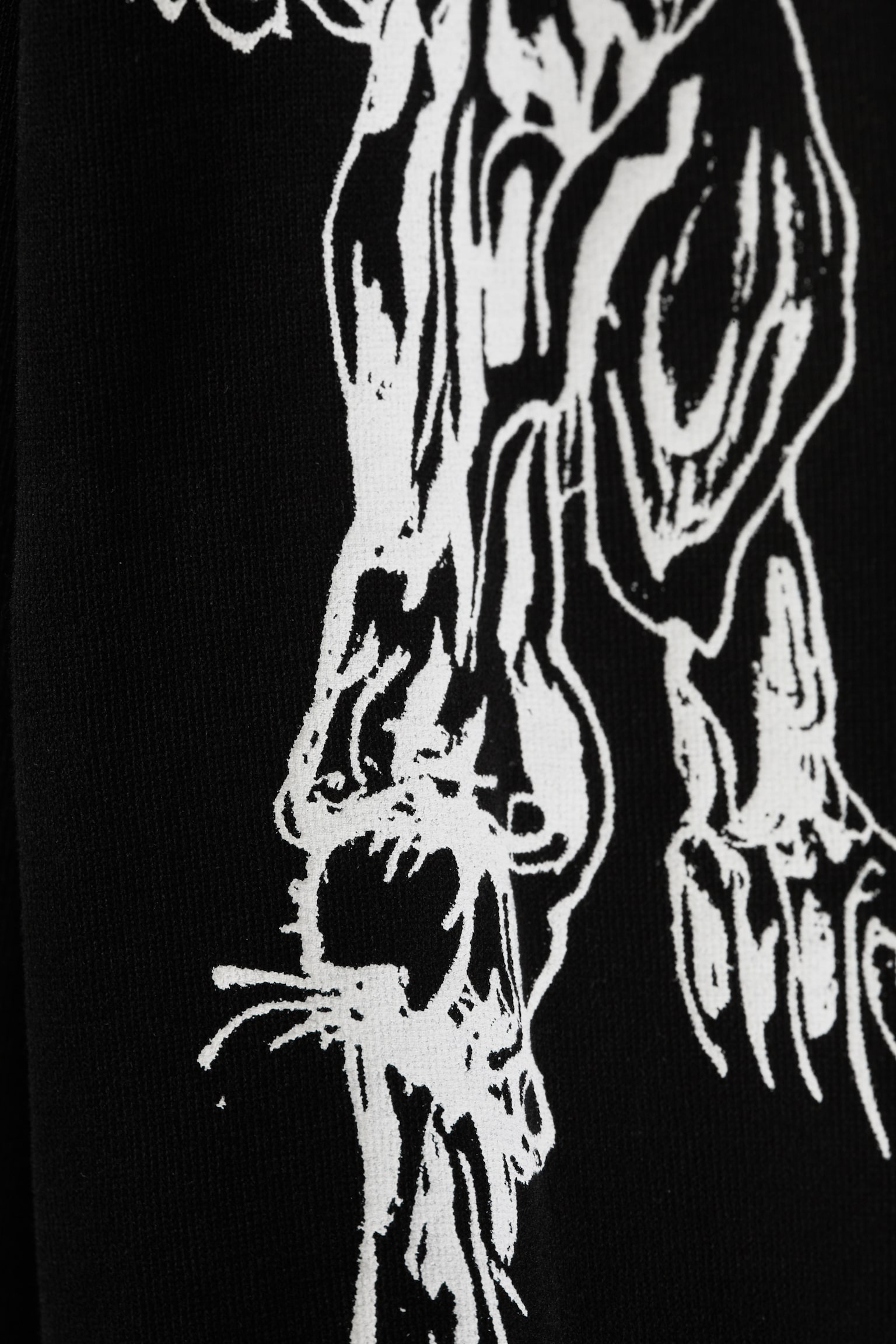 T-shirt carré graphique à manches longues Great - Noir - Panthères en colère/Blanc - Crâne enflammé/Gris foncé - Big Mess/Blanc - Carnet de croquis - 2