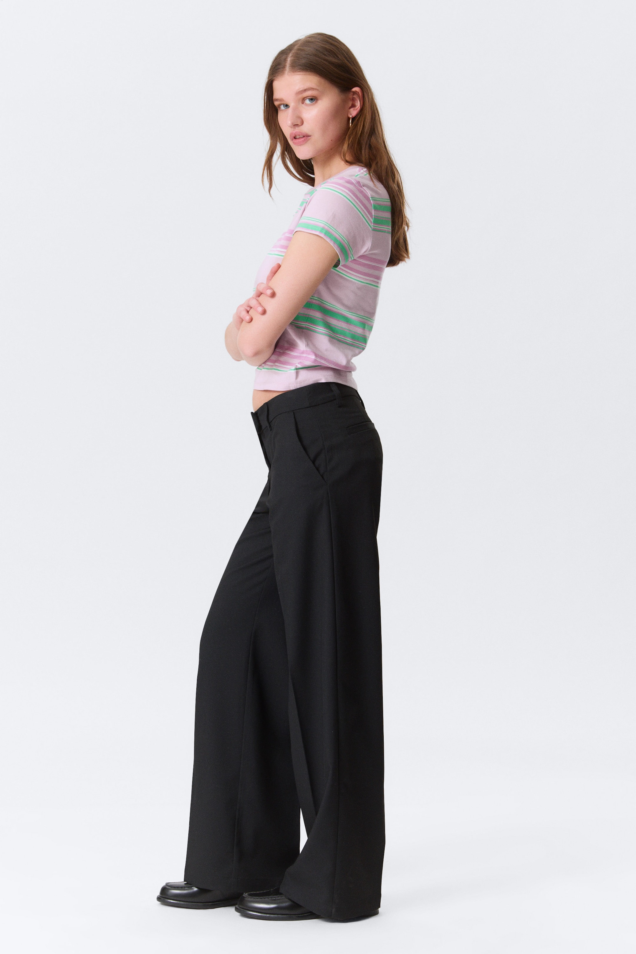 Black - Low Rise Suiting Trousers - 2