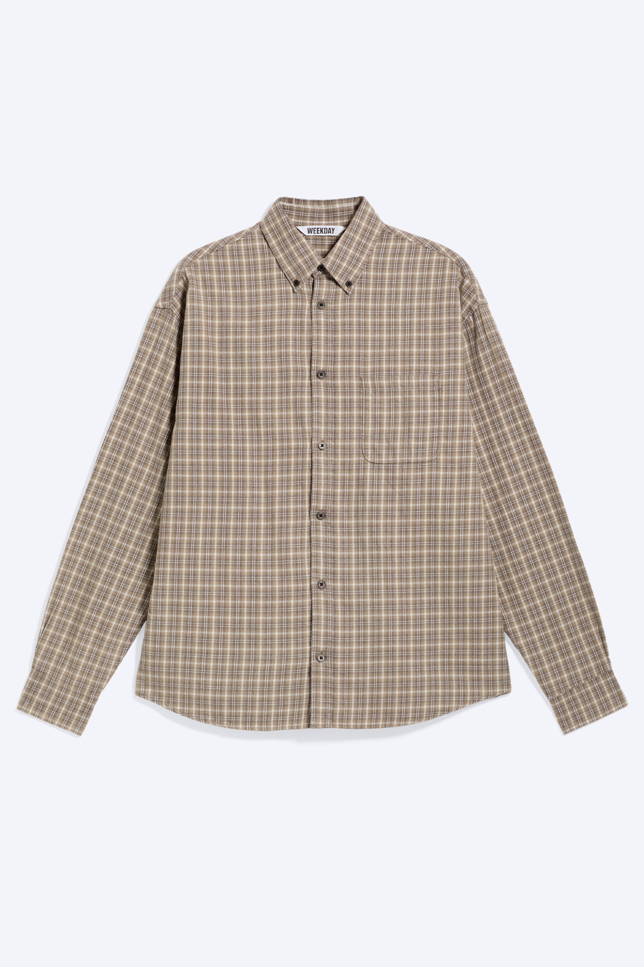 Checked Washed Mole - Long-sleeved flannel buttoned shirt - 0