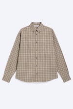 Checked Washed Mole - Long-sleeved flannel buttoned shirt - 0