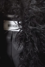 Black - Lilith Waisted Faux Fur Jacket - 1