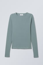Dark Turquoise - Slim Fitted Long Sleeve - 0