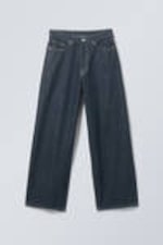 Blue Rinse - Dark Blue - Astro Loose Baggy Leg Jeans - 0