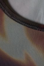 Schwarz - Eklektische Flamme - Bedrucktes Maxikleid aus Mesh - 1