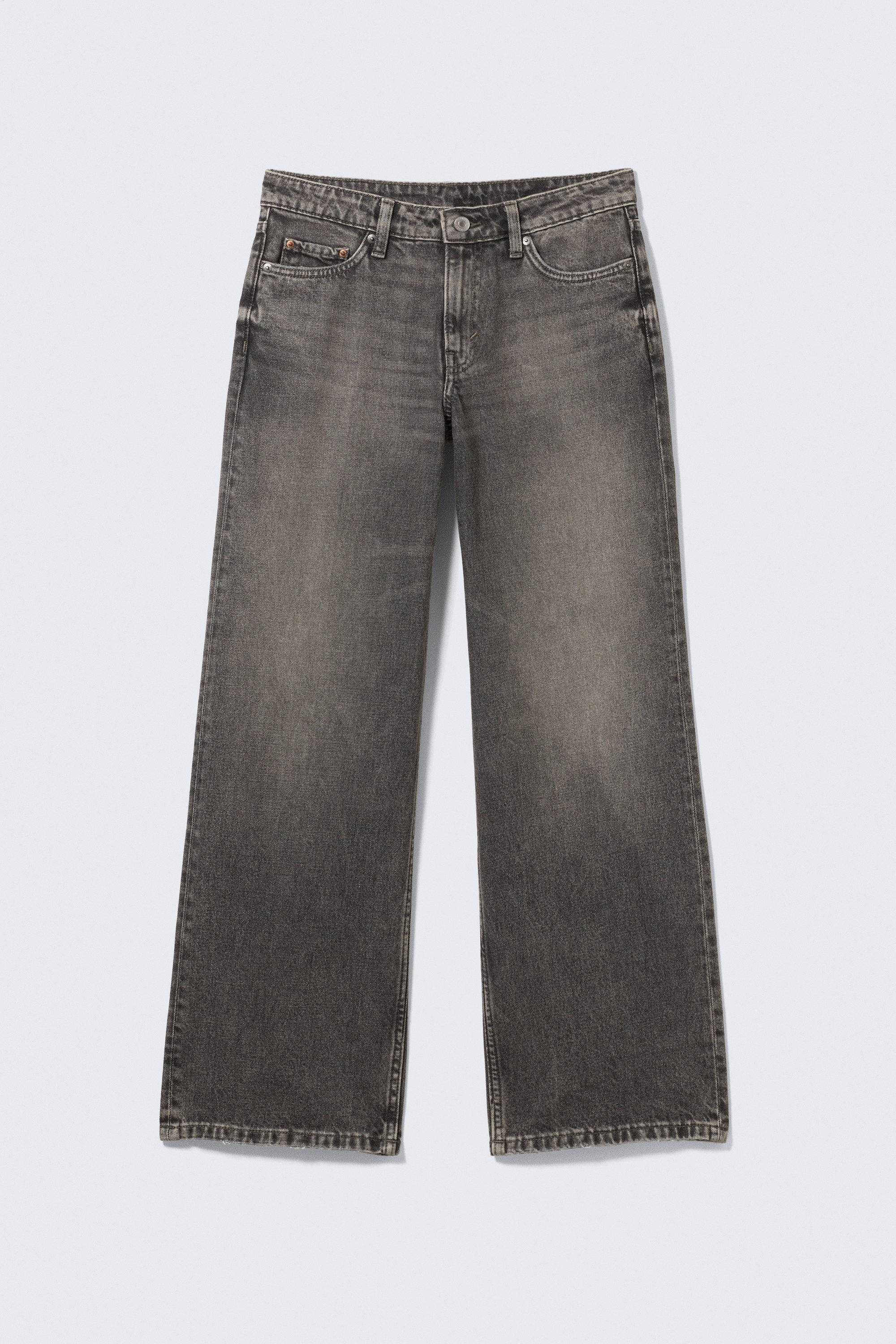 Redondo Black - Black - Ample Low Waist Loose Wide Leg Jeans - 5