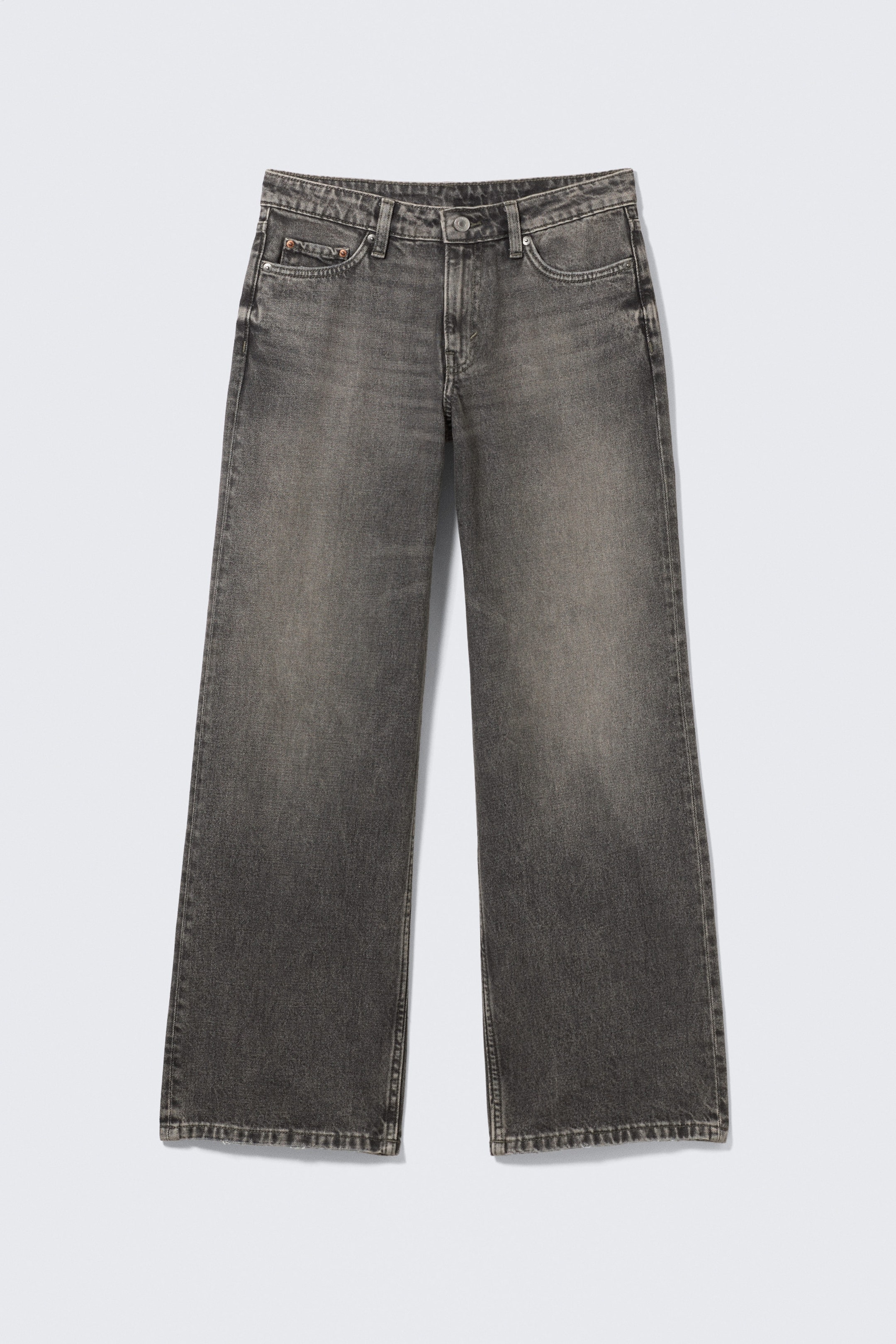 Redondo Black - Black - Ample Low Rise Loose Wide Leg Jeans - 6