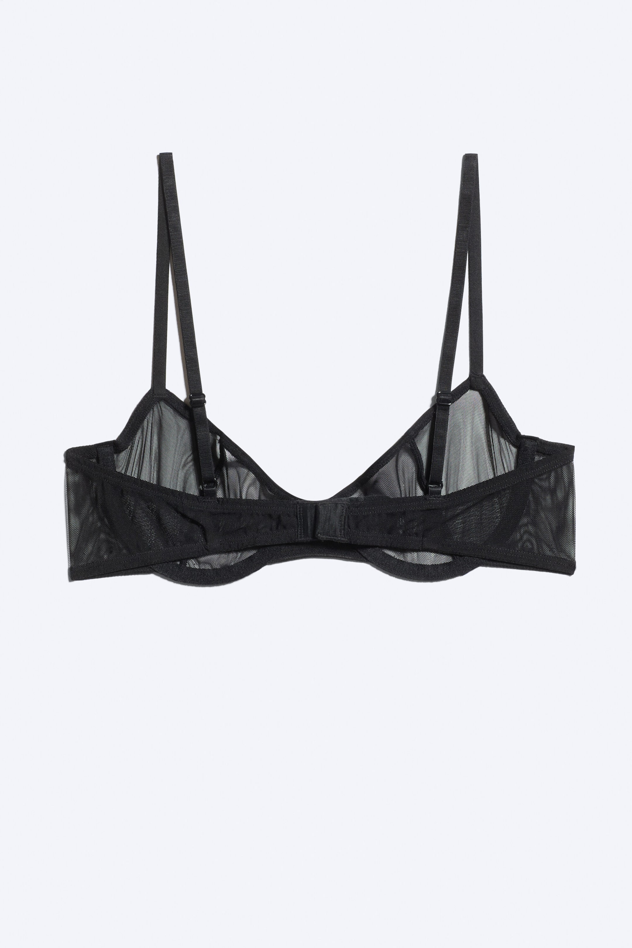 Black Mesh - Sheer wire bra - 1