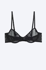 Black Mesh - Sheer wire bra - 1