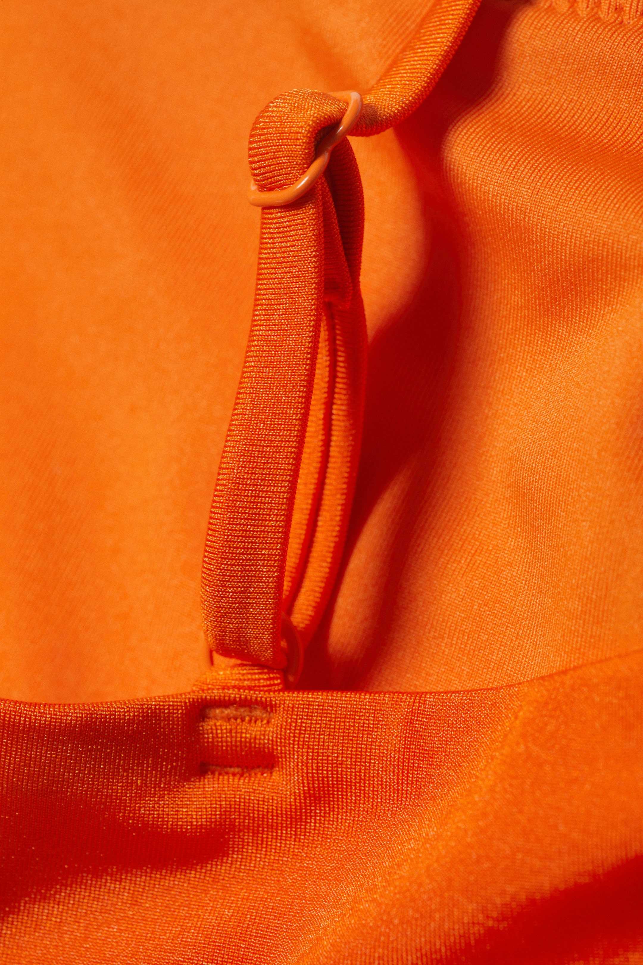 Bright Orange - Scoop Neck Bikini Top - 2