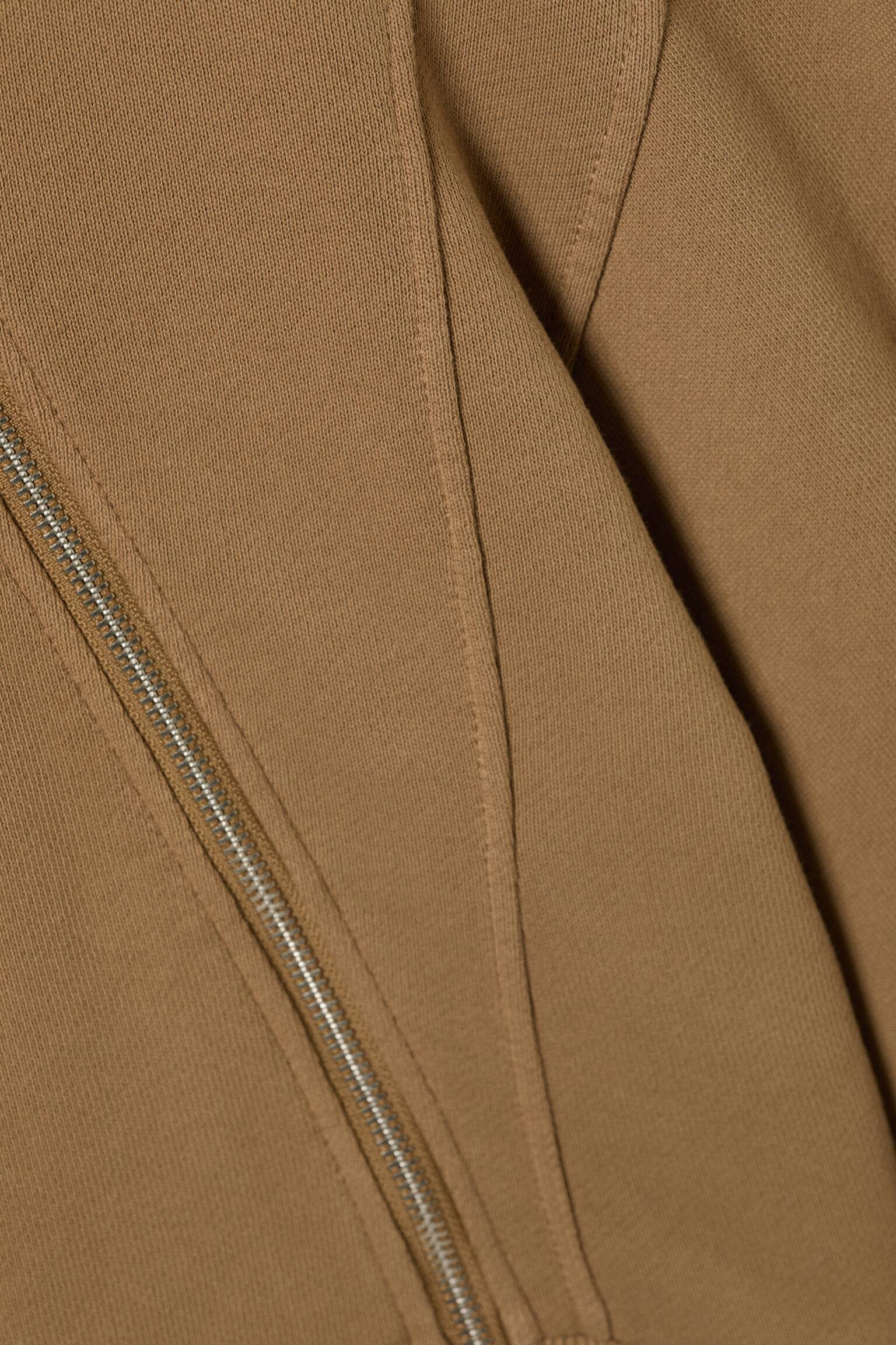 Felpa con cappuccio e zip - Beige scuro lavato/Nero - 6