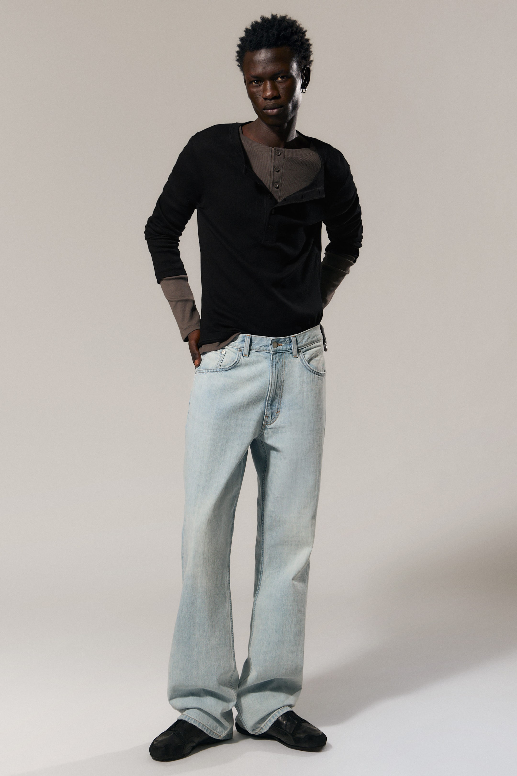 Bleu fantôme - Bleu clair - Jean bootcut décontracté taille moyenne Mercury - 2