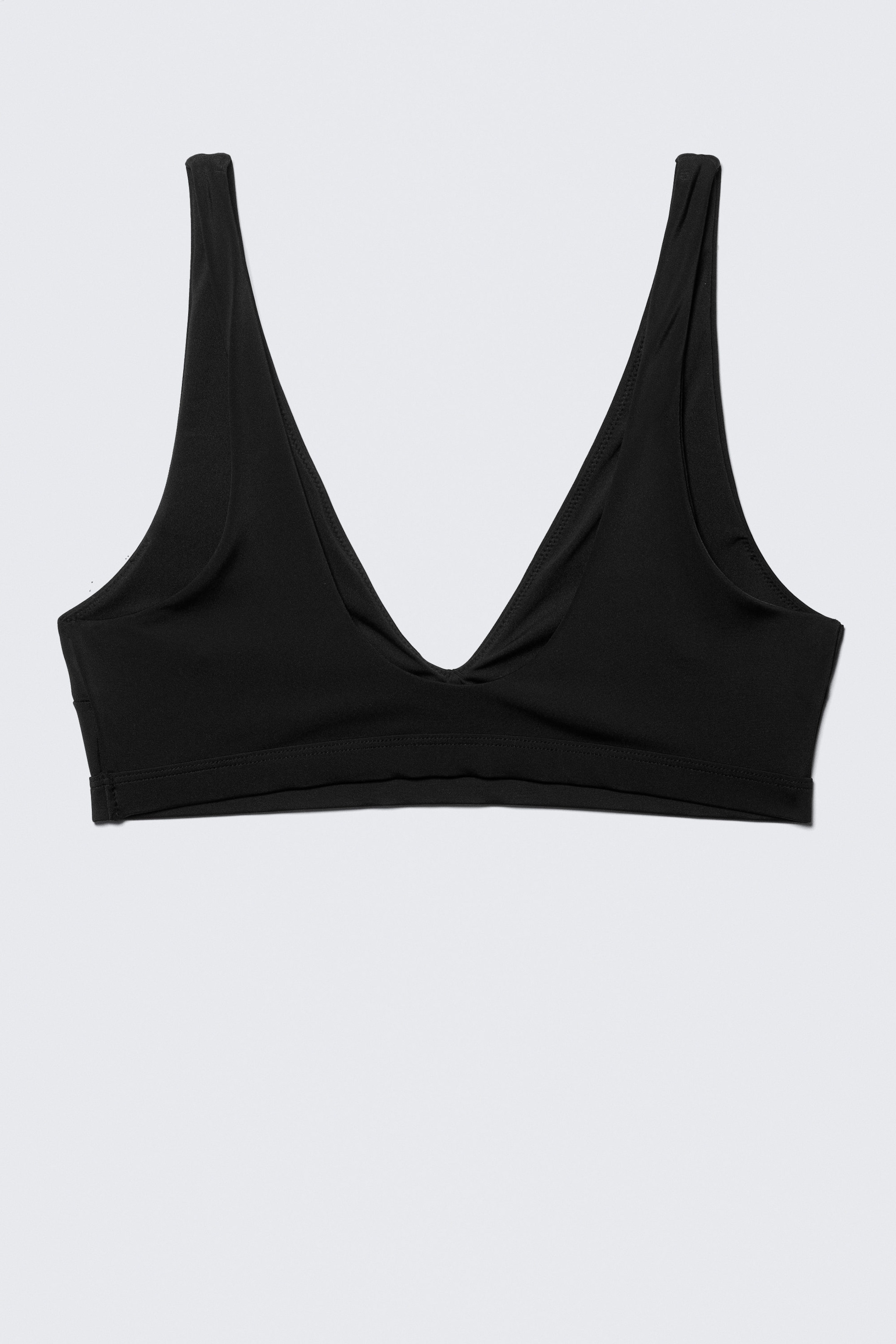 Svart - Plunge pull-on bikinitopp - 4