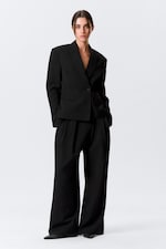 Black - Waisted Linen-Blend Blazer - 2