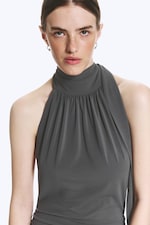 Mørkegrå - Halter maxi-kjole - 1