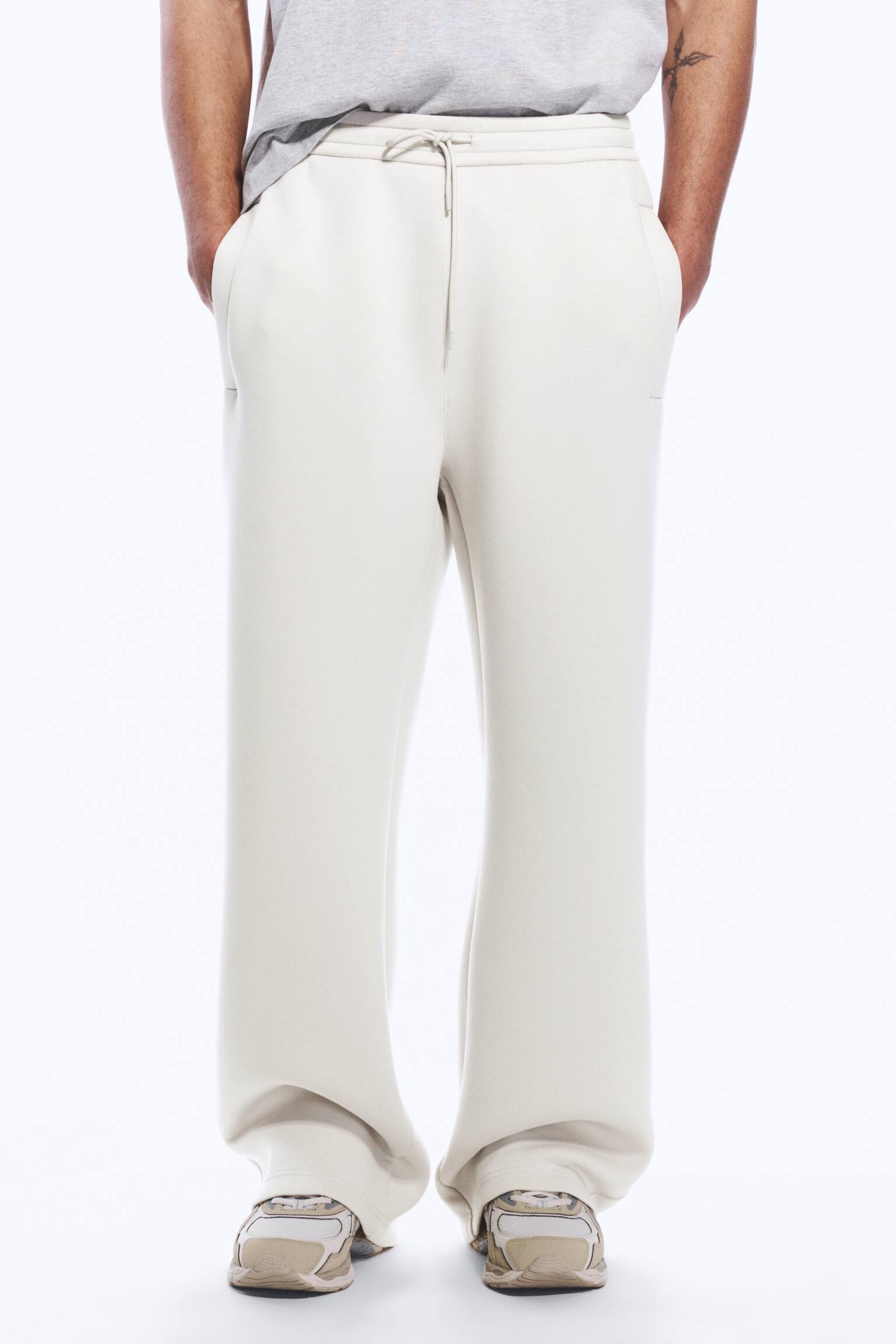 Locker geschnittene Scuba-Sweatpants - Helles Maulwurfsgrau/Grau meliert/Schwarz/Dunkelgrau meliert - 3