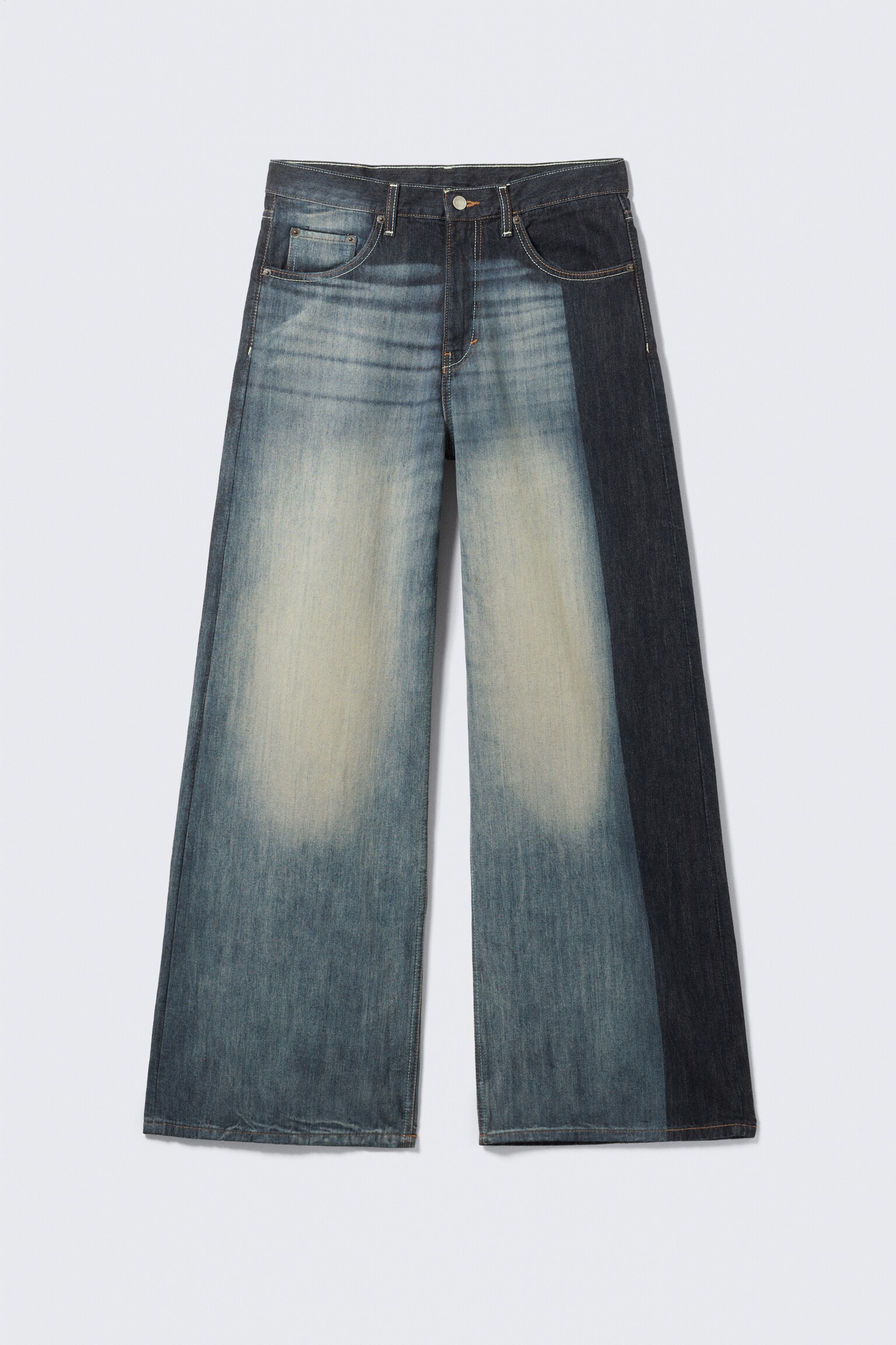 Dżinsy unisex Solar Loose Wide Leg - Laser Board Blue - Medium Blue/Emerald Rinse - Ciemnoniebieski - 2