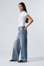 Blue Stream - Medium Blue - Dynasty Low Rise Loose Wide Leg Jeans - 2