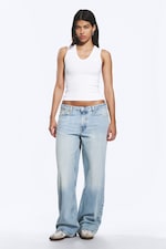 White - 2-pack Ribbed V-neck Tank Top - 1