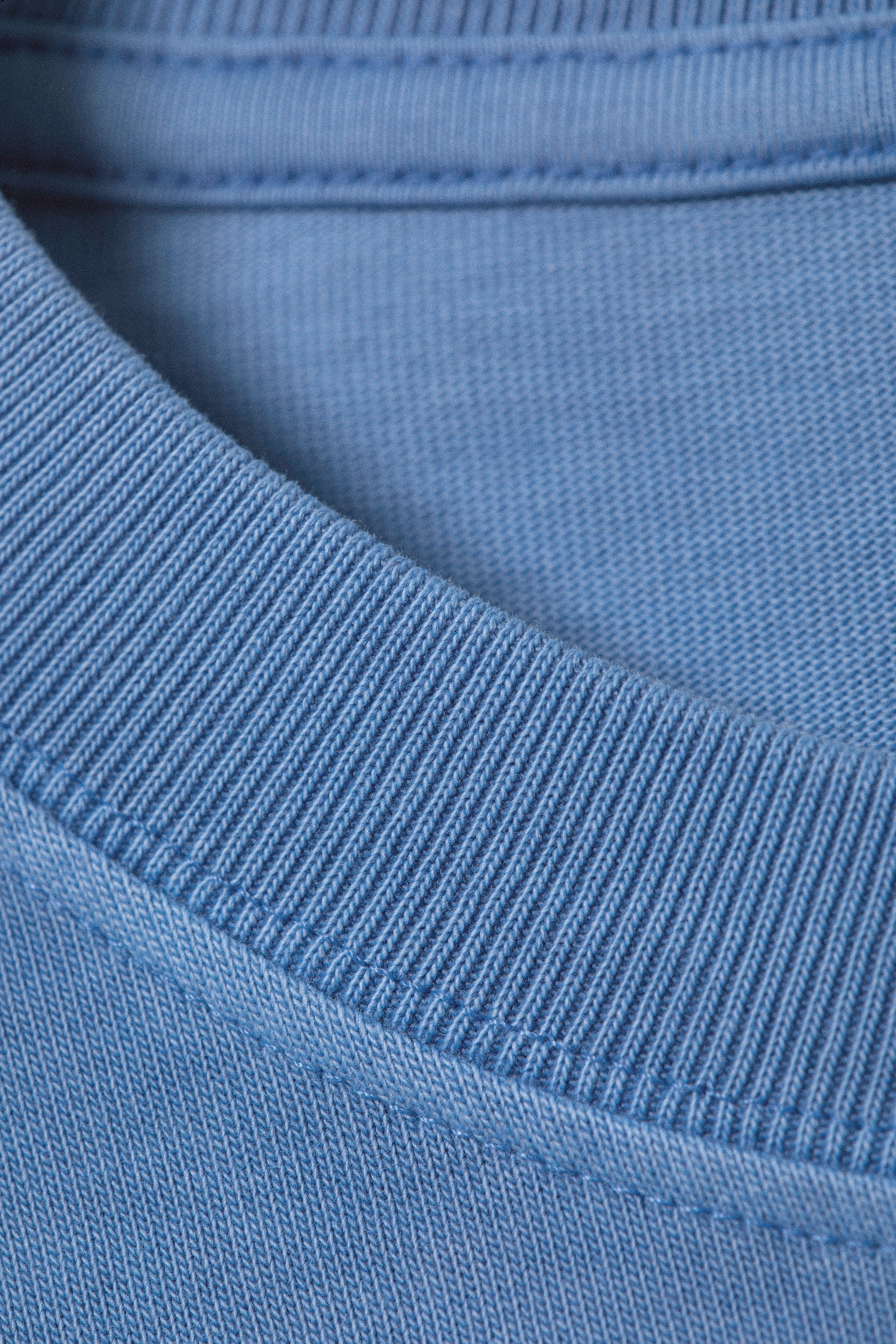 Washed Blue - Loose Boxy Long-Sleeved T-shirt - 4