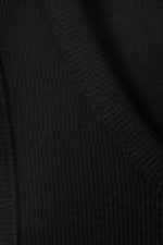 Schwarz - Geripptes Tanktop mit normaler Passform - 4