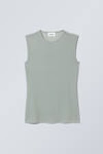 Dusty Grey - Transparent Tank Top - 0