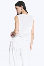 White - Tanktop mit Raffungen - 3