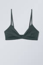 Dark Green - Minimal Pullover Bikini Top - 0