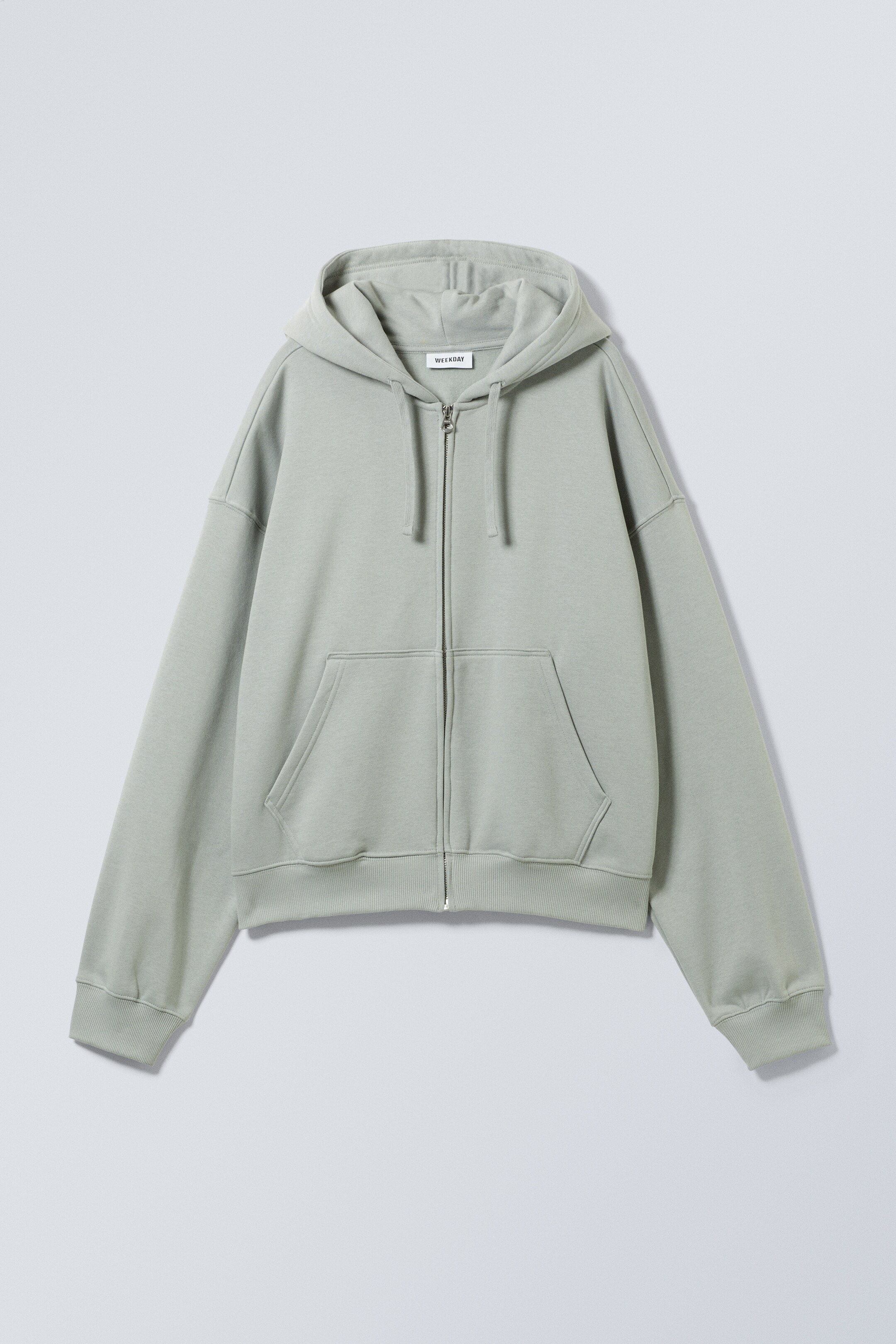 View larger image: Boxy Midweight Zip Hoodie - Dusty Grey - Men | H&M GB 1
